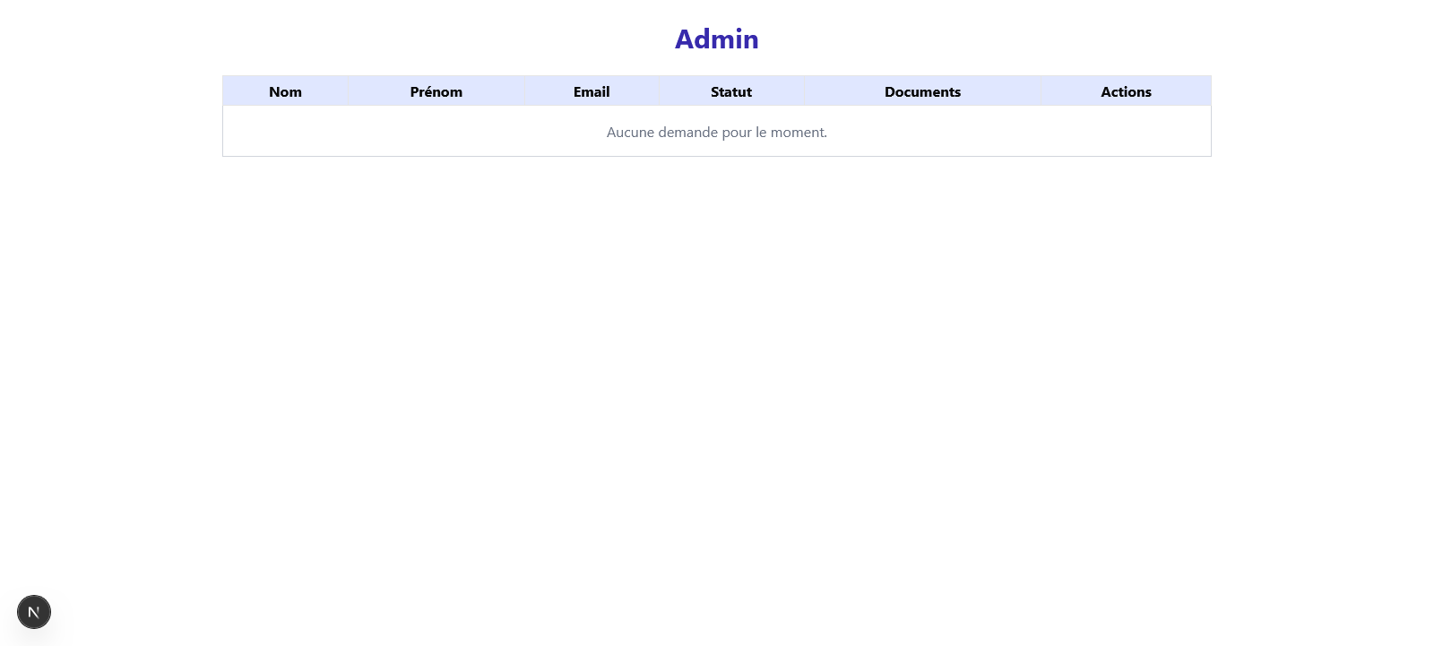 Espace admin