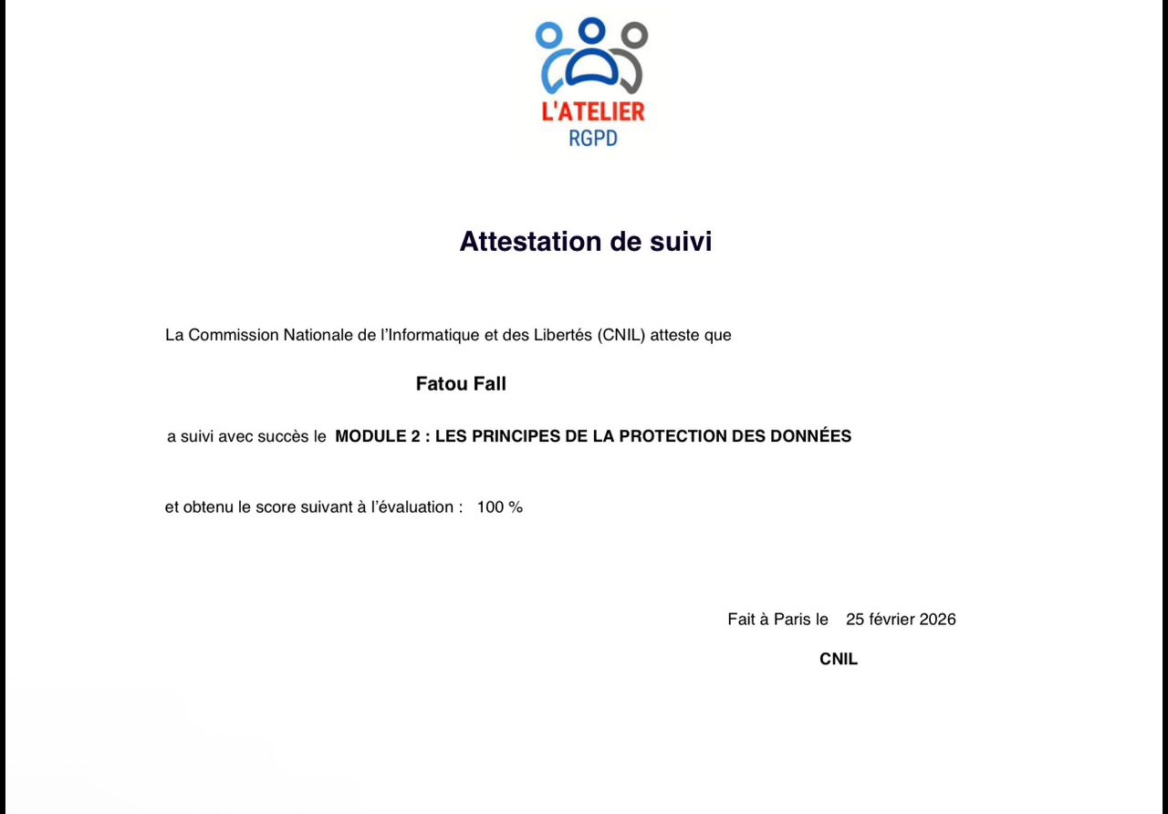 Module 2 : Principes de la protection des données