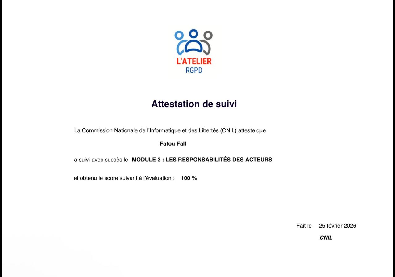 Module 3 : Responsabilités des acteurs